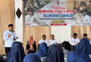Pemberdayaan Kaum Ibu, Wabup Mojokerto Dukung Pelatihan Batik Canting Kelurahan Sarirejo